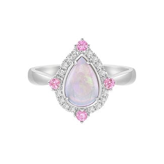 Colour by Spicer Cole Opal, Pink Sapphire & Diamond Vintage Ring