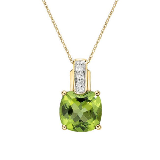 Peridot & Diamond Pendant