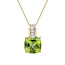 Peridot & Diamond Pendant in 10K Yellow Gold