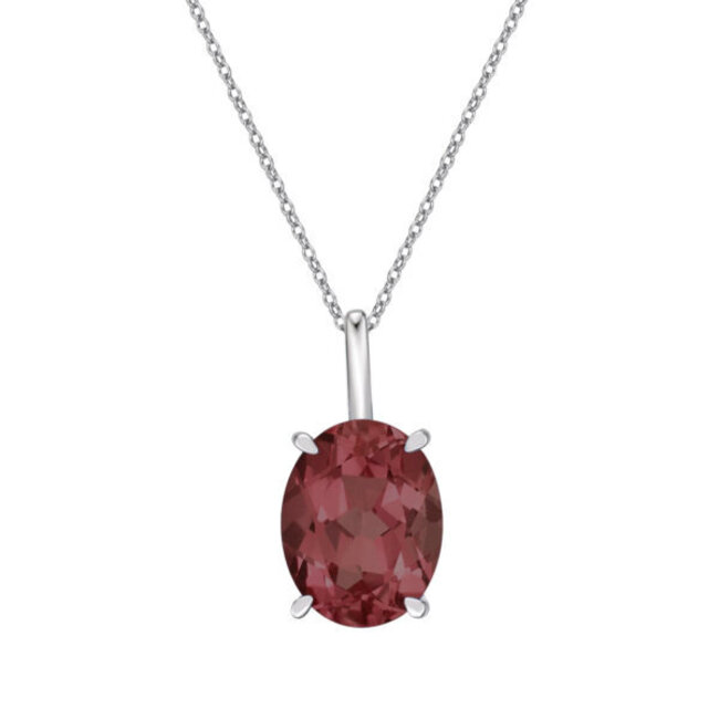 Solitaire Garnet Pendant