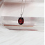 Garnet Solitaire Pendant in 10K White Gold