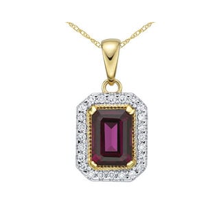 Colour by Spicer Cole Rhodalite Garnet & Diamond Halo Pendant