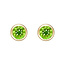 Peridot Bezel-Set Stud Earrings in 10K Yellow Gold
