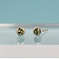Peridot Bezel-Set Stud Earrings in 10K Yellow Gold