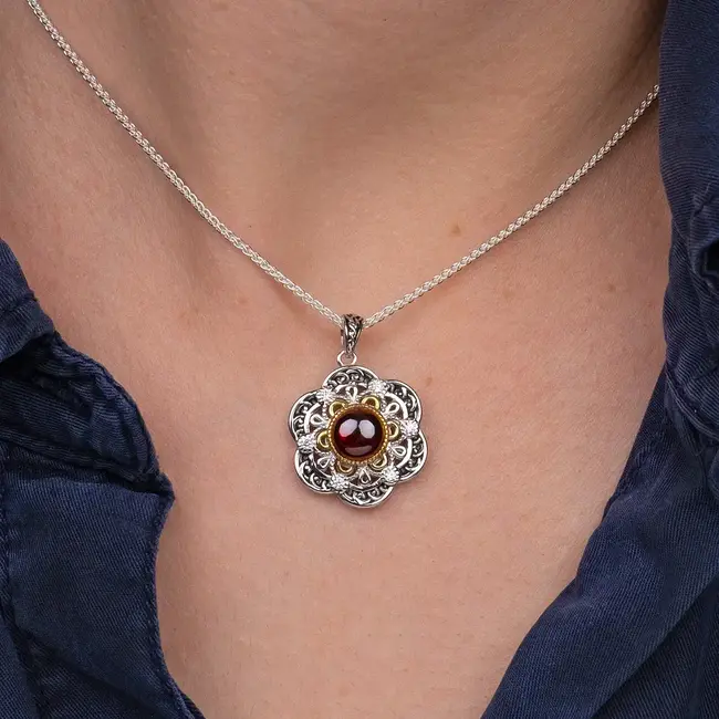 Celestial Garnet Pendant