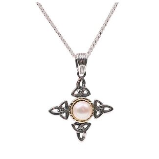 Keith Jack Celtic Jewellery Aphrodite Trinity Freshwater Pearl Pendant Keith Jack Celtic Jewellery Aphrodite Trinity Freshwater Pearl Pendant