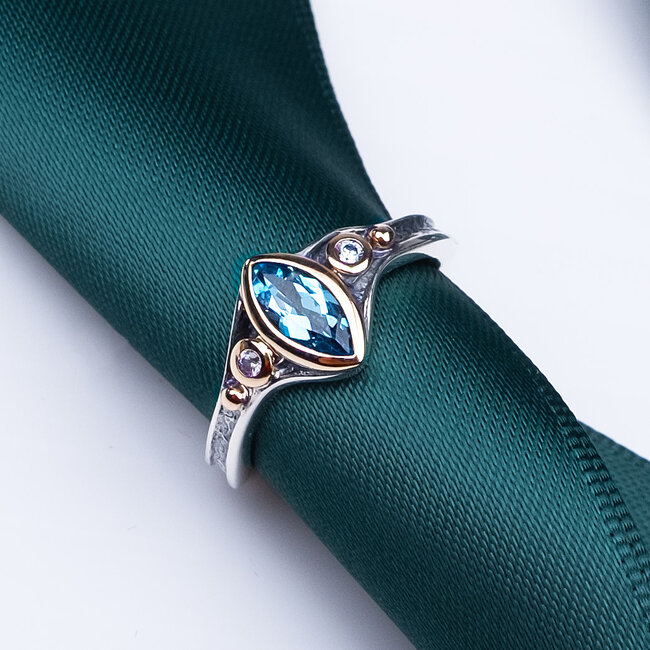 Rocks 'n Rivers Swiss Blue Topaz Ring