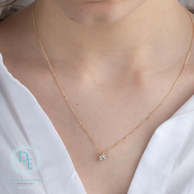 Bezel Set Lab Grown Pendant