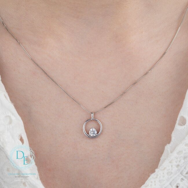 Open Circle Lab Grown Pendant