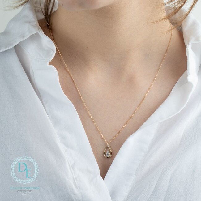 Open Pear Lab Grown Pendant