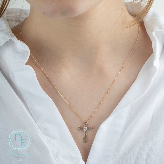 Lab Grown Diamond Cross Pendant