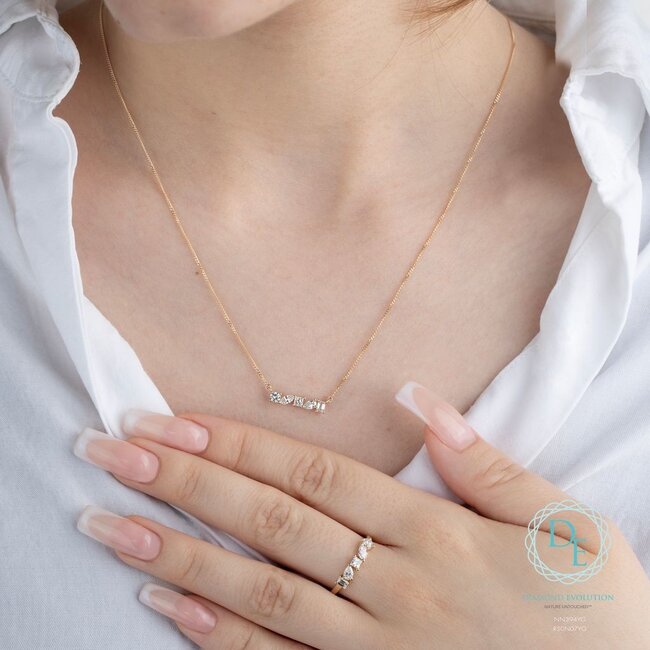 Mixed Fancy Shape Lab Grown Necklace