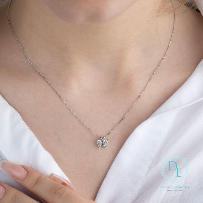 Lab Grown Butterfly Pendant