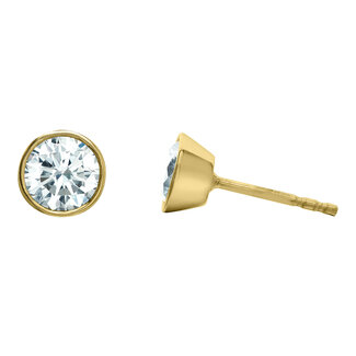 Diamond Evolution Bezel Set Lab Grown Stud Earrings
