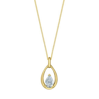 Diamond Evolution Open Pear Lab Grown Pendant