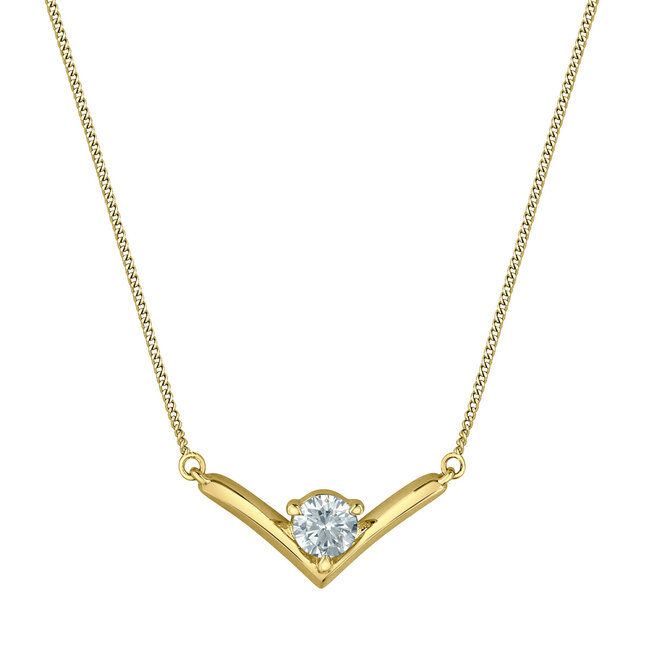 Chevron Lab Grown Diamond Necklace