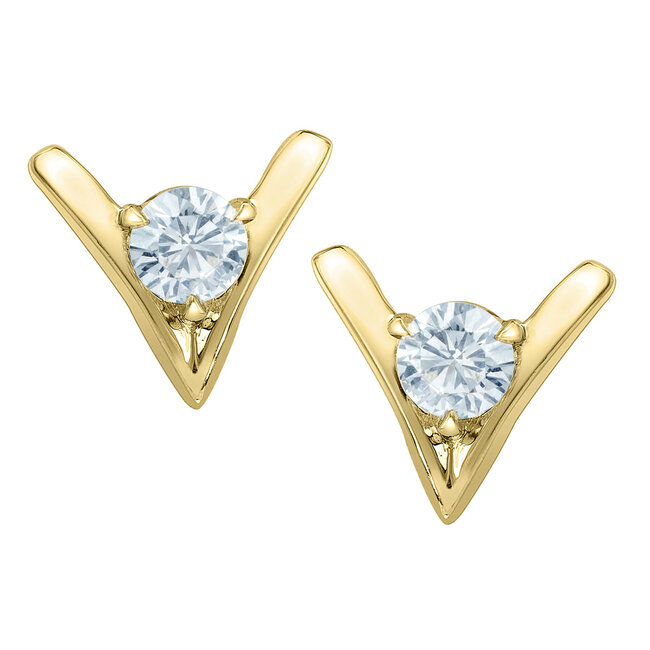 Chevron Lab Grown Diamond Earrings