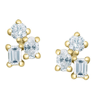 Diamond Evolution Mixed Fancy Shape Lab Grown Stud Earrings