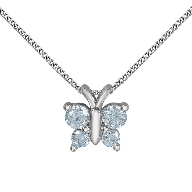 Lab Grown Butterfly Pendant