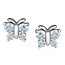 Lab Grown Butterfly Stud Earrings