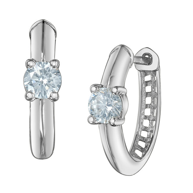 Lab Grown Soft Knife Edge Hoops