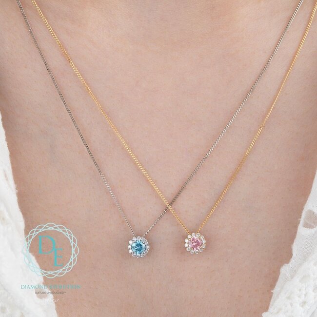 Pink Lab Grown Diamond Pendant