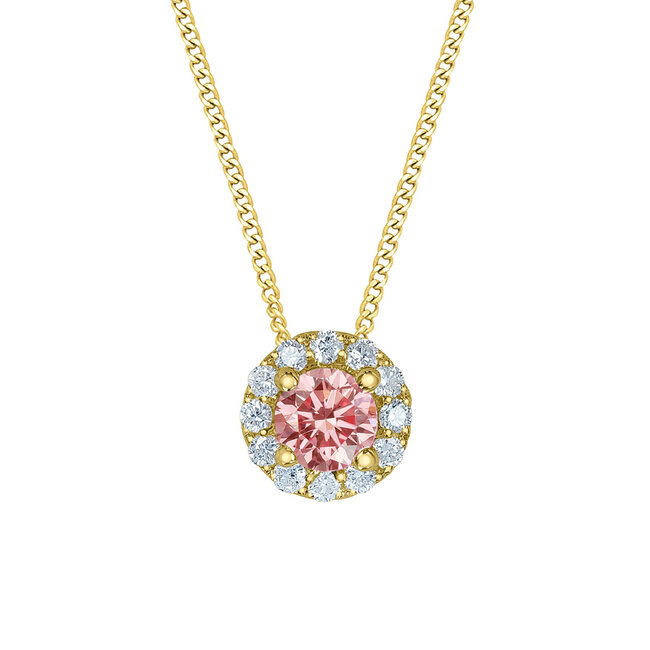 Pink Lab Grown Diamond Pendant