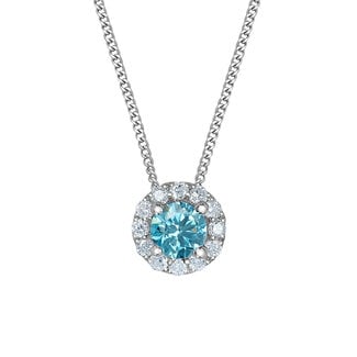Diamond Evolution Blue Lab Grown Diamond Pendant