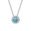Blue Lab Grown Diamond Pendant