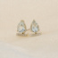 Green Amethyst & Diamond Stud Earrings