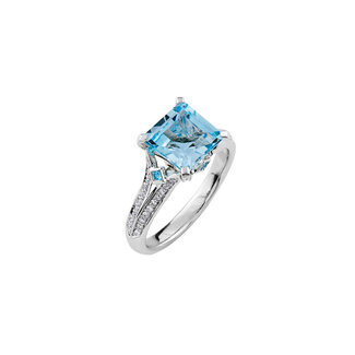 Colour by Spicer Cole Square Blue Topaz Ring