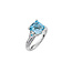 Square Blue Topaz Ring