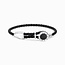 THOMAS SABO Black Leather Onyx Disc Bracelet in Sterling Silver