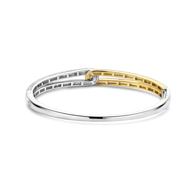 Ti Sento Intertwining CZ Bangle