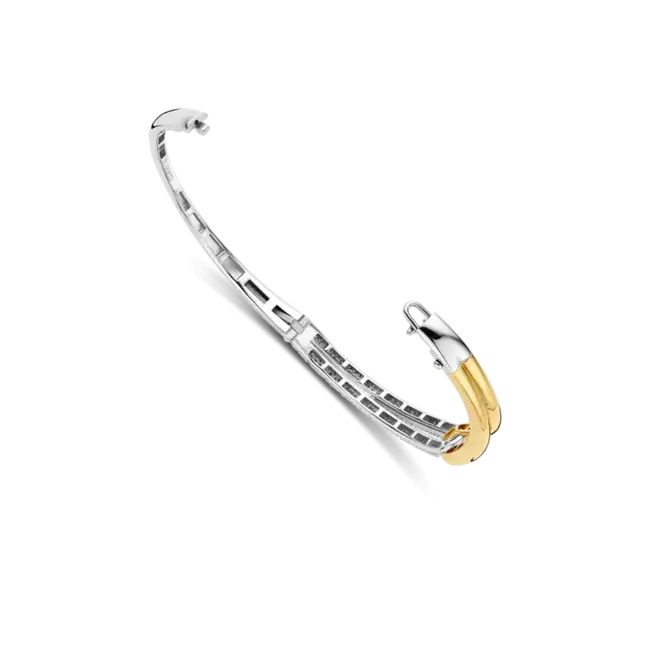 Ti Sento Intertwining CZ Bangle