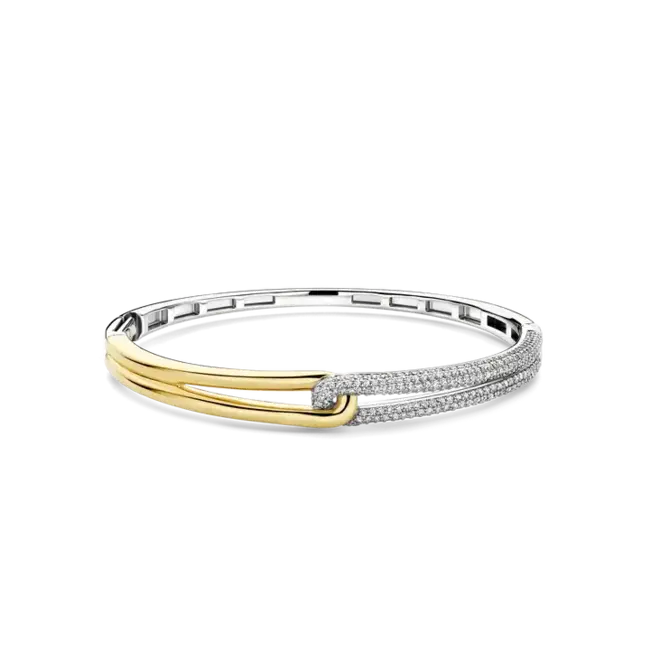 Ti Sento Intertwining CZ Bangle
