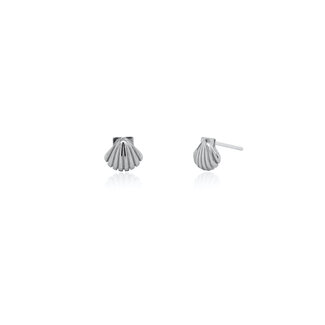 Bella Baby Kids Silver Seashell Studs