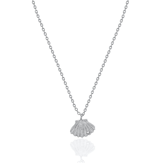 Kids Silver Seashell Necklace
