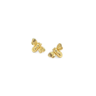 Bella Baby & Kids Jewellery Kids Gold Vermeil Bumble Bee Studs