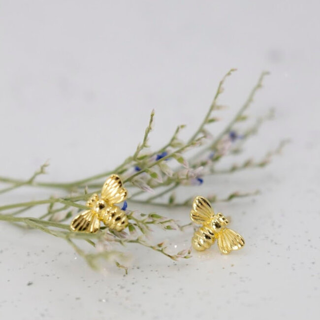 Kids Gold Vermeil Bumble Bee Studs