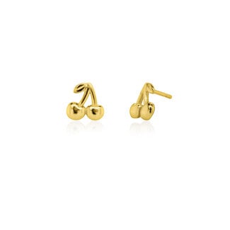 Bella Baby Kids Gold Vermeil Cherry Studs
