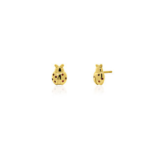 Bella Baby Kids Gold Vermeil Ladybird Studs