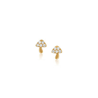 Bella Baby & Kids Jewellery Kids Gold Vermeil Mushroom Studs