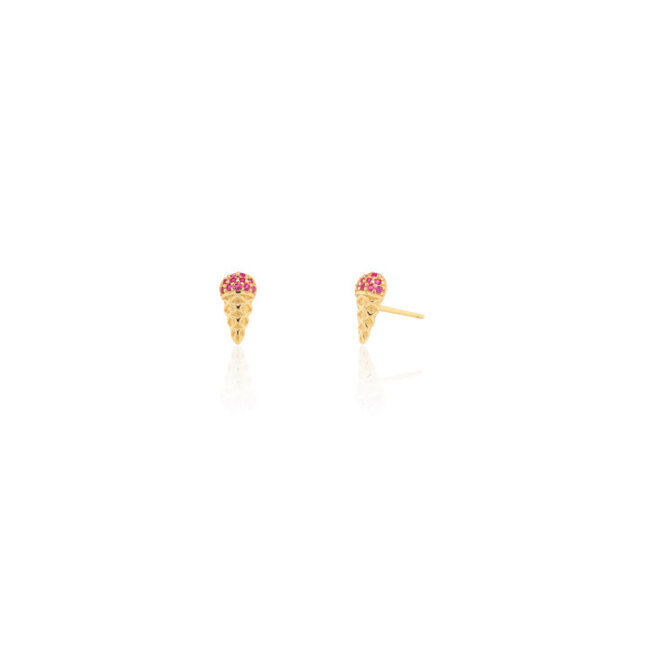 Kids Gold Vermeil Ice Cream Studs