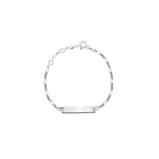 Bella Baby Baby Heart ID Bar Figaro Bracelet