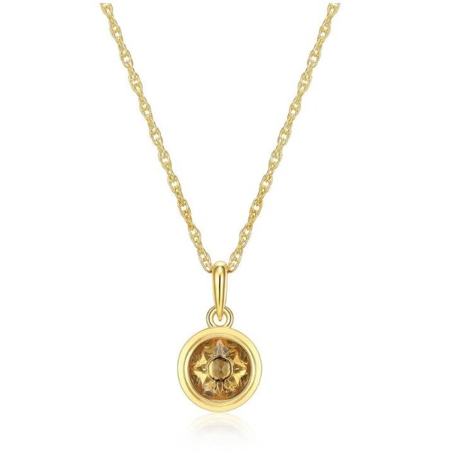 Reign Gold-Plated Birthstone Pendant