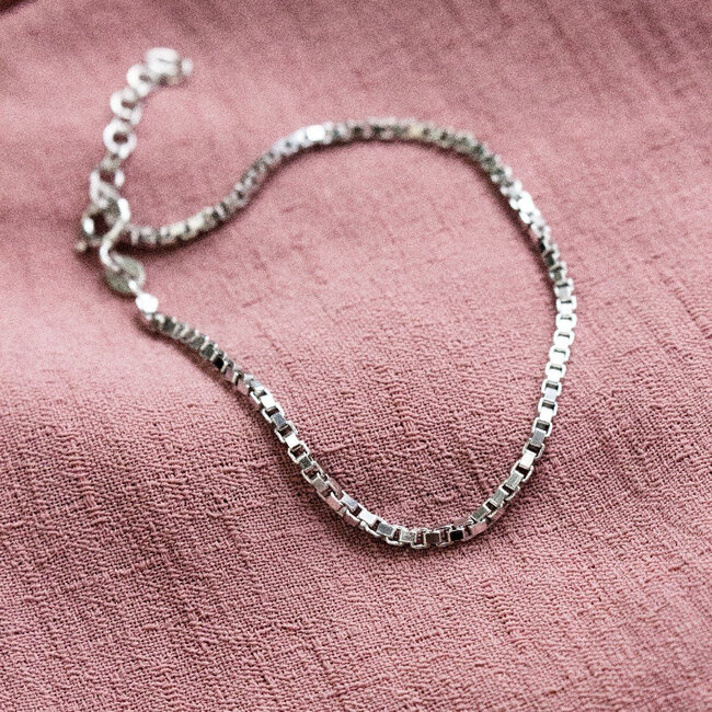 2.0mm Venetian Box Bracelet in Sterling Silver