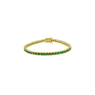 Everyday Silver by Spicer Cole Lab Grown Emerald Tennis Bracelet