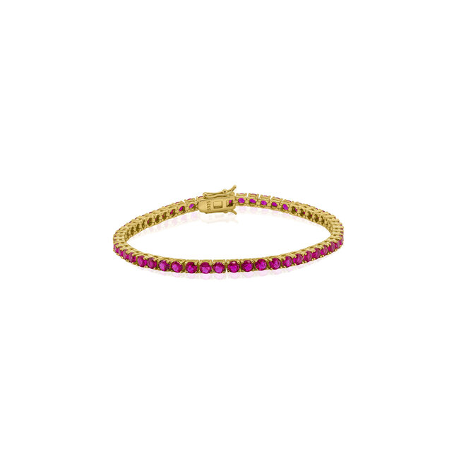 Lab Grown Ruby Tennis Bracelet