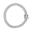 5.0mm Pavé Cubic Zirconia Curb Bracelet in Sterling Silver